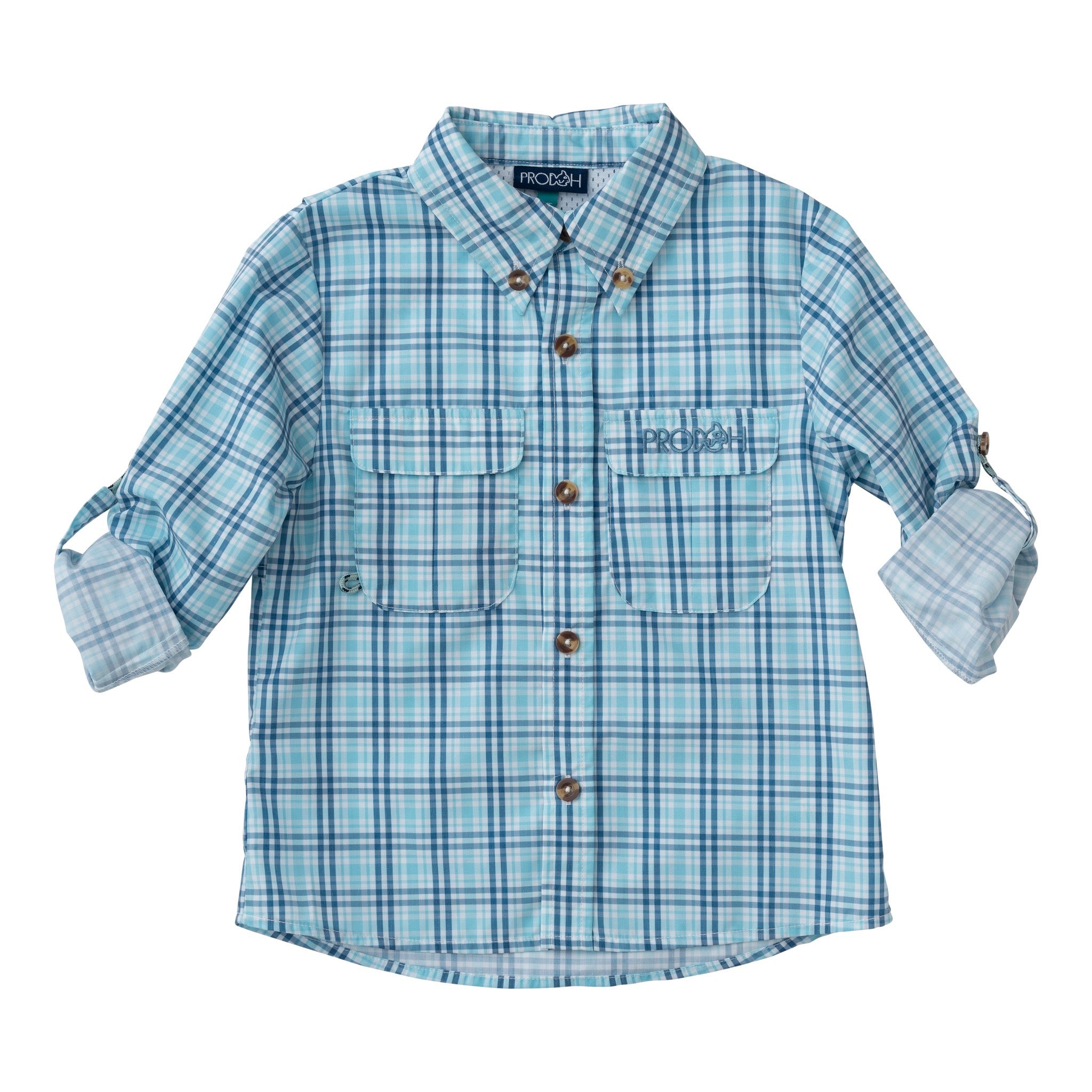 PRODOH - Plaid Fishing Shirt In Cornflower Blue : Lillian June