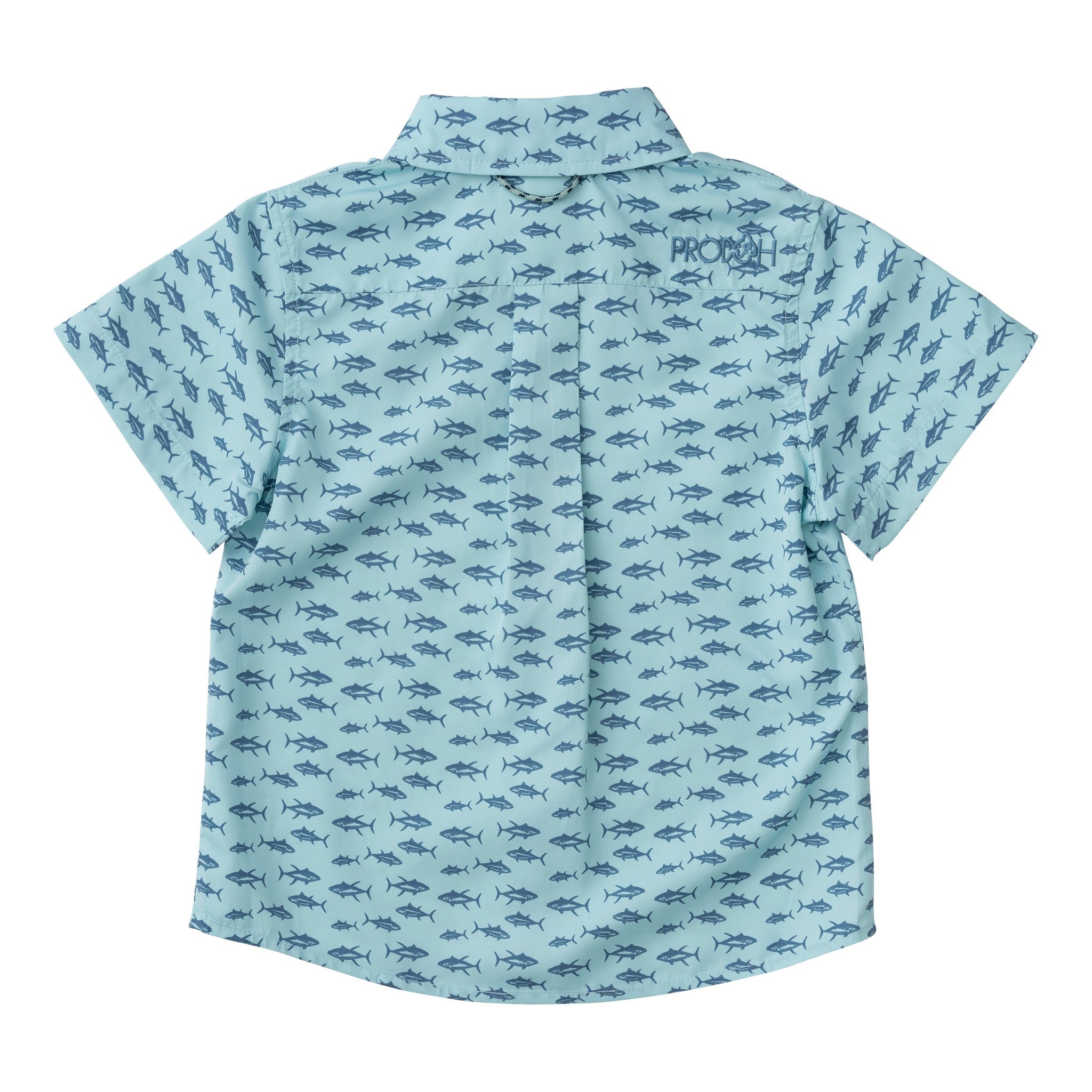 Short Sleeve Fishing Shirt in Tuna Allover Print