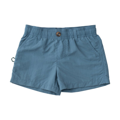 blue boys' pull-on style fishing and everyday shorts