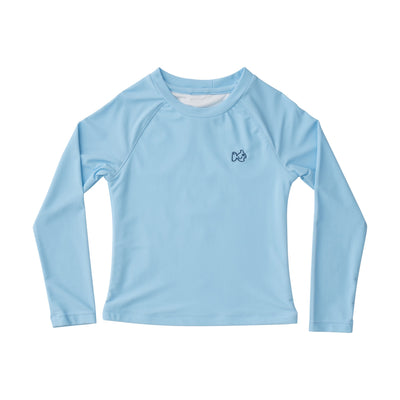 sky blue boys long-sleeve swim shirts