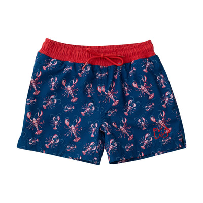 Boys Boogie Board Swim trunks in Lobster Print