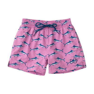  Boys Boogie Board Swim trunks in Blue Marlin Print