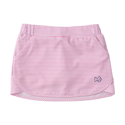 PRODOH Girls Carolina Catch Skort in Fuchsia Pink Stripe