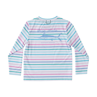 Girls Performance Long Sleeve Fishing T-Shirt Fuchsia Pink