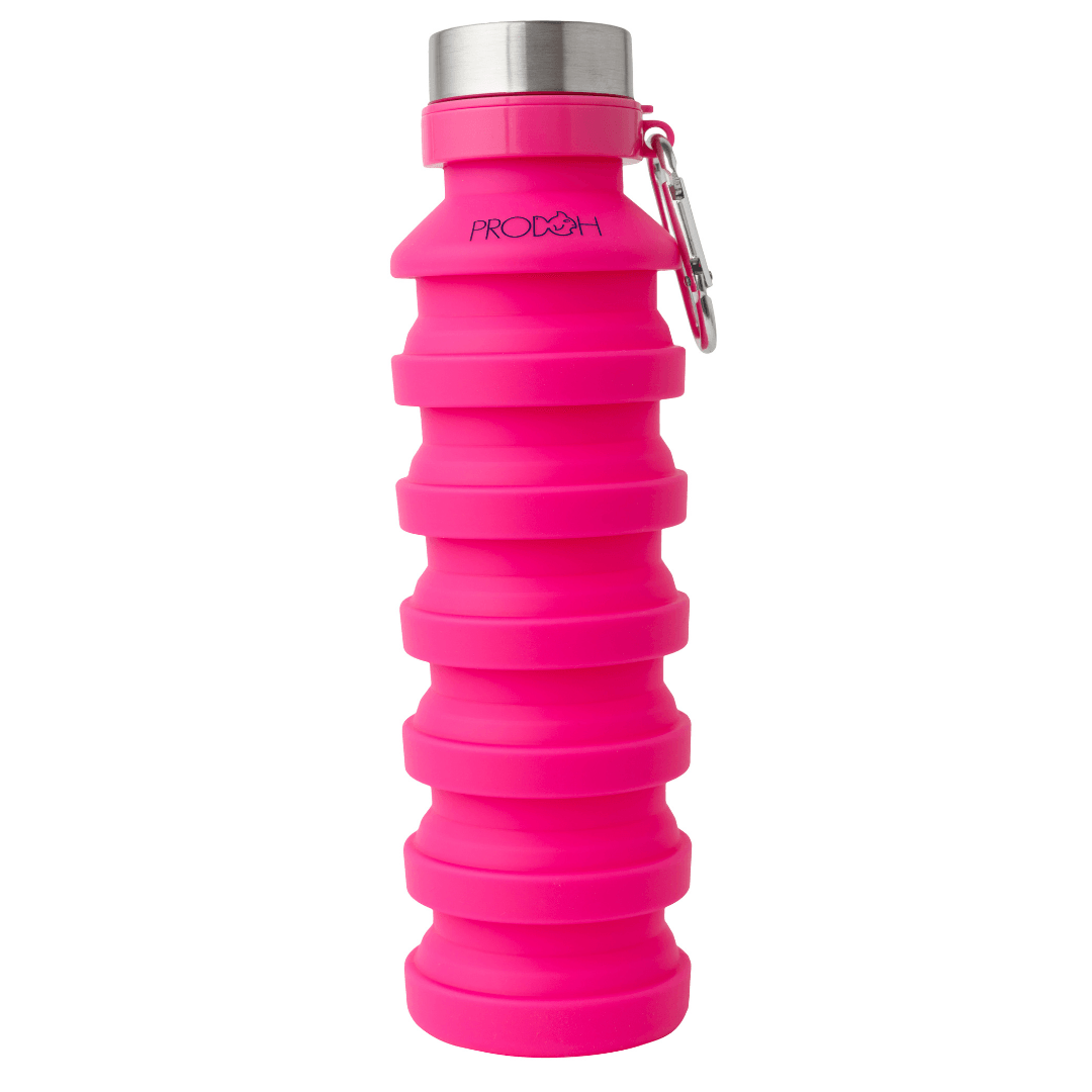 Collapsible Water Bottle with Carabiner in Marina