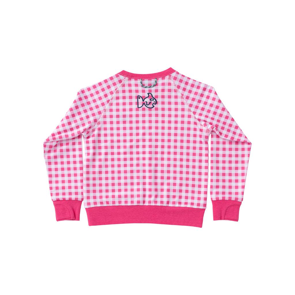 Pink gingham best sale champion sweatshirt