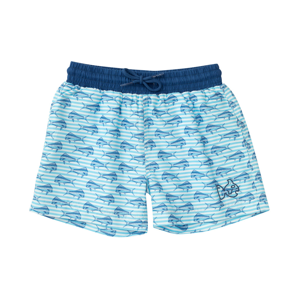 Boys Tropical Breeze Fish Print Swim Suit w/Liners | PRODOH