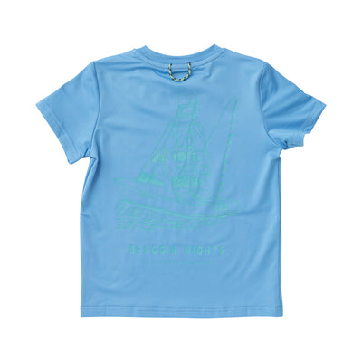 Prodoh Boys / Girls Vented Back Fishing Shirt - Solid Arctic Blue