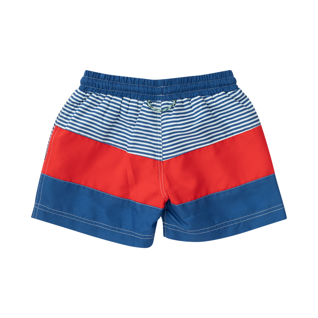 Boogie Board Colorblock Swim Trunk in America Stripe